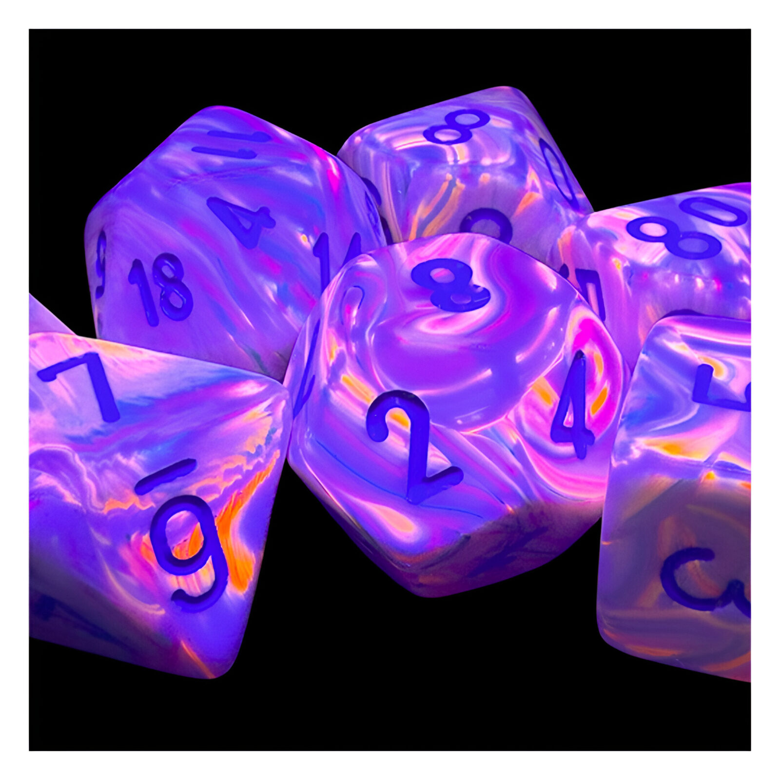 Chessex – Mega-Hedral Wave 2 7 Dice Set – Festive Pop Art 3