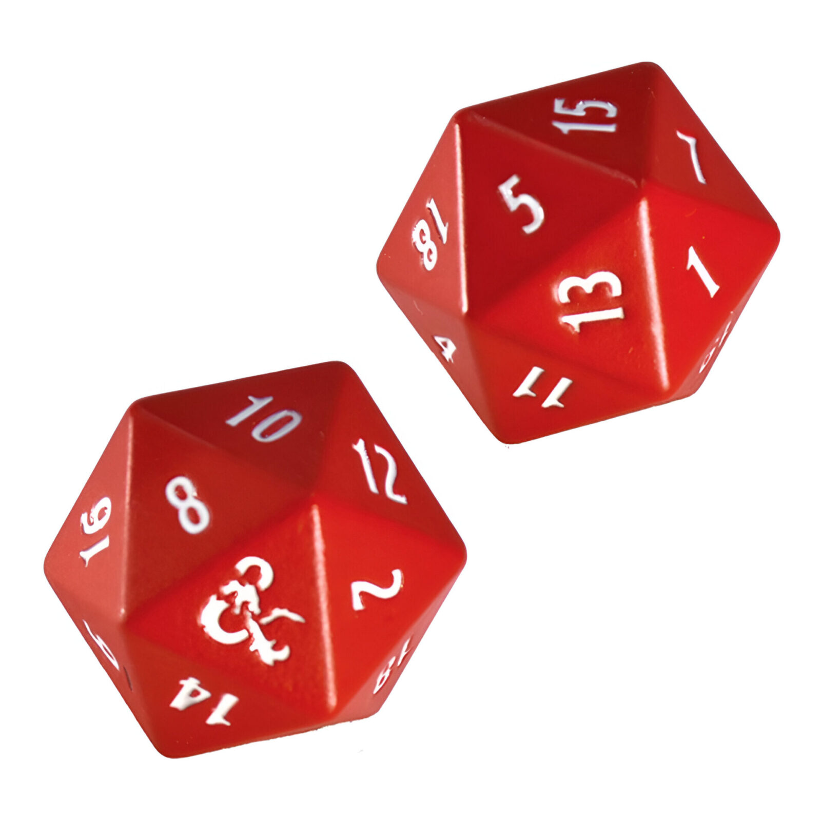 Ultra Pro – Dungeons & Dragons – Heavy Metal D20 Red and White Dice Set