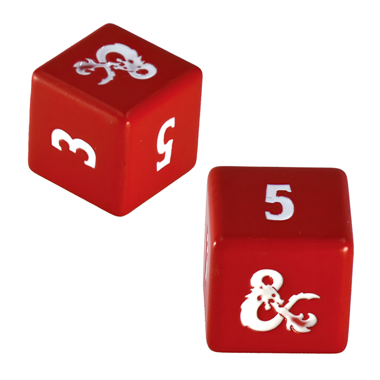 Ultra Pro – Dungeons & Dragons – Heavy Metal D6 Red and White Dice Set