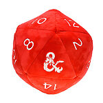 Ultra Pro – Dungeons & Dragons – Red and White D20 Jumbo Plush Dice