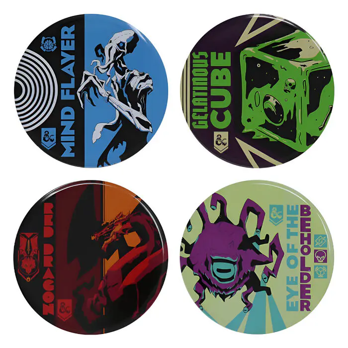 Dungeons & Dragons – Monsters Set of 4 Metal Coasters 4