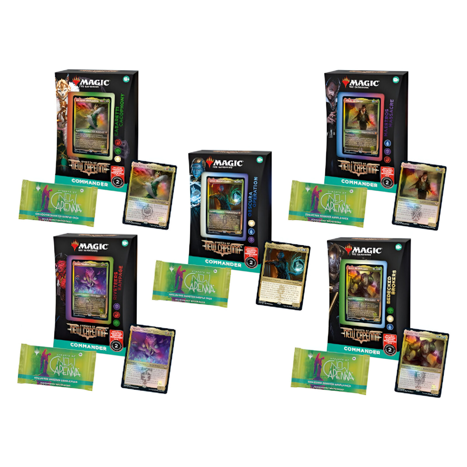 Magic: The Gathering – Streets of New Capenna Commander Deck Display (5 Packs)