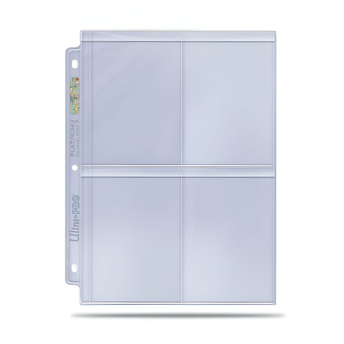 Ultra Pro – 4-Pocket Secure Platinum Page For Toploaders 100 Pages