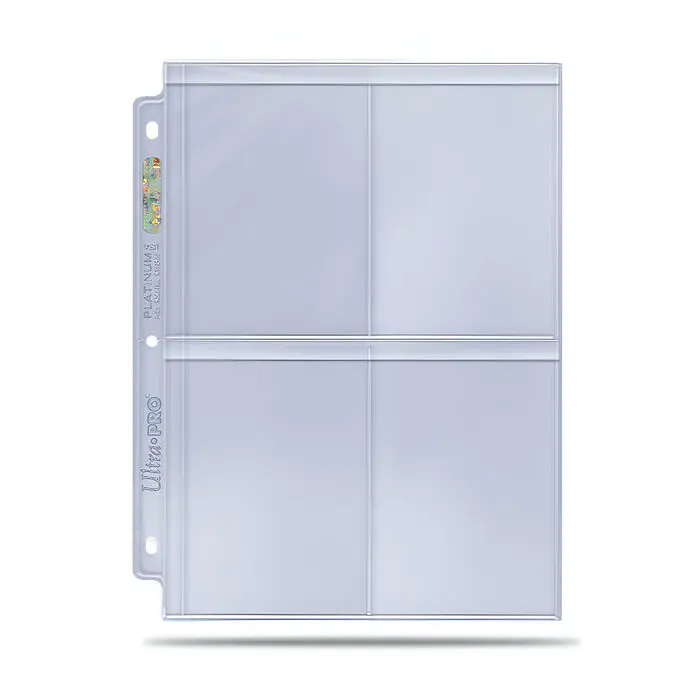 Ultra Pro – 4-Pocket Secure Platinum Page For Toploaders 100 Pages 4