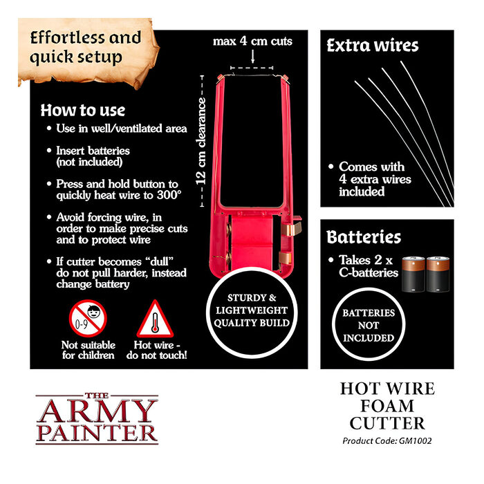 The Army Painter – GameMaster – Hot Wire Foam Cutter (5 Packs)