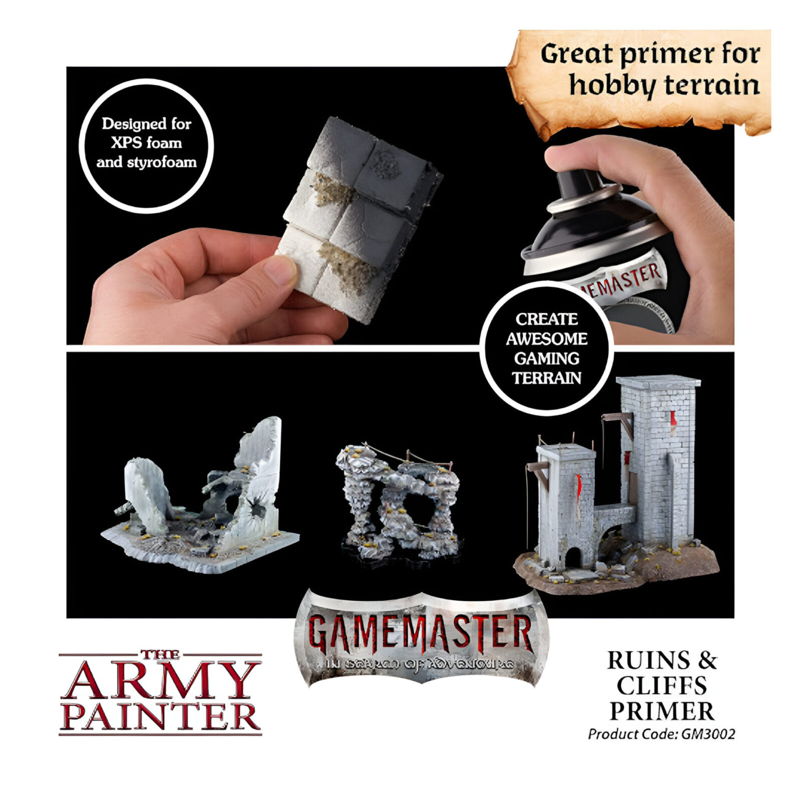 The Army Painter – GameMaster – Terrain Primer Ruins & Cliffs (6 Packs)