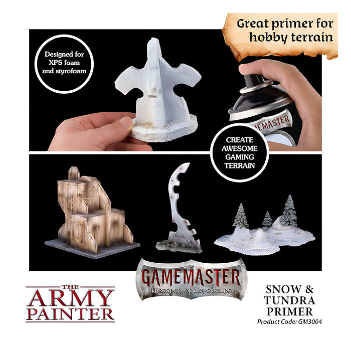 The Army Painter – GameMaster – Terrain Primer Snow & Tundra (6 Packs)