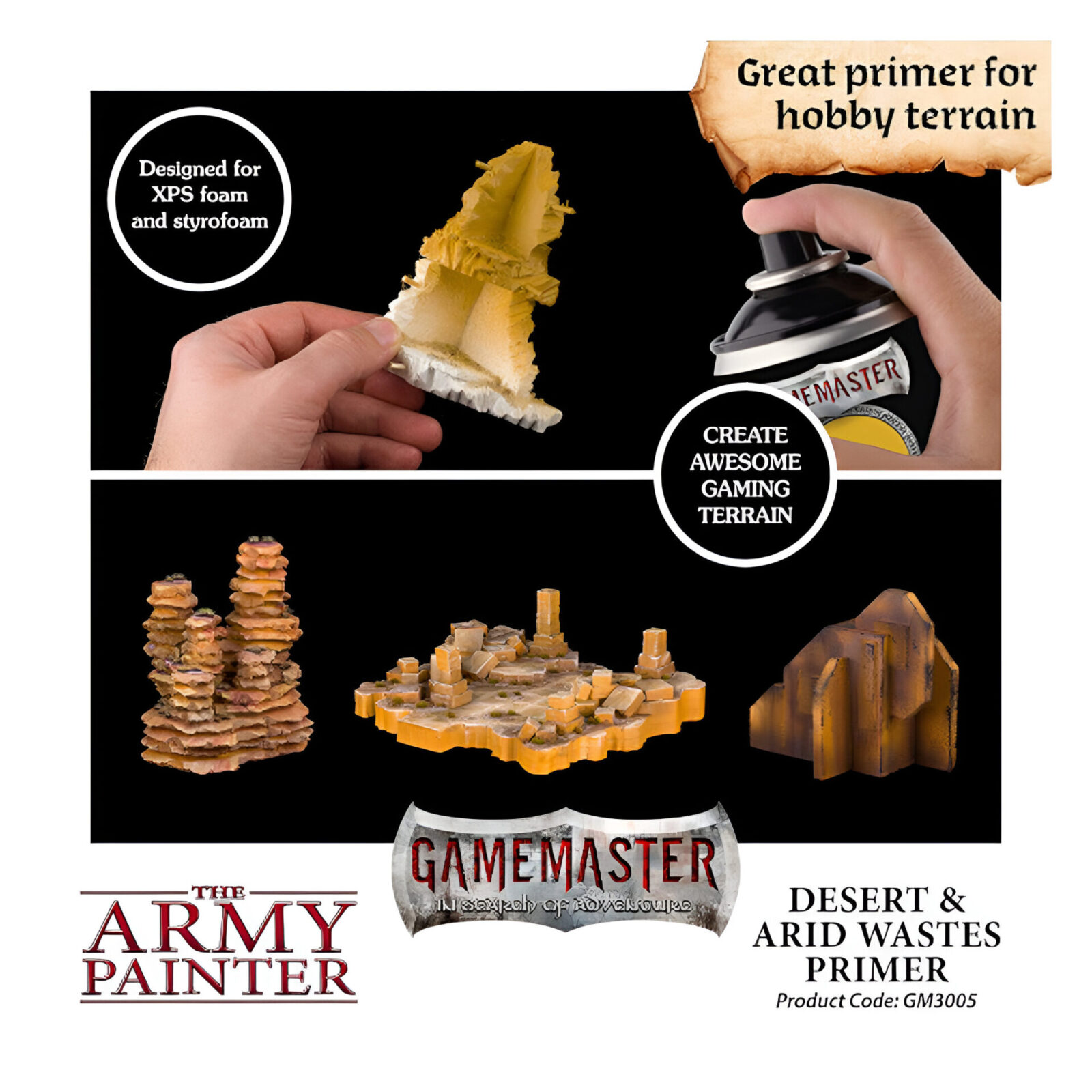 The Army Painter – GameMaster – Terrain Primer Desert & Arid Wastes (6 Packs)