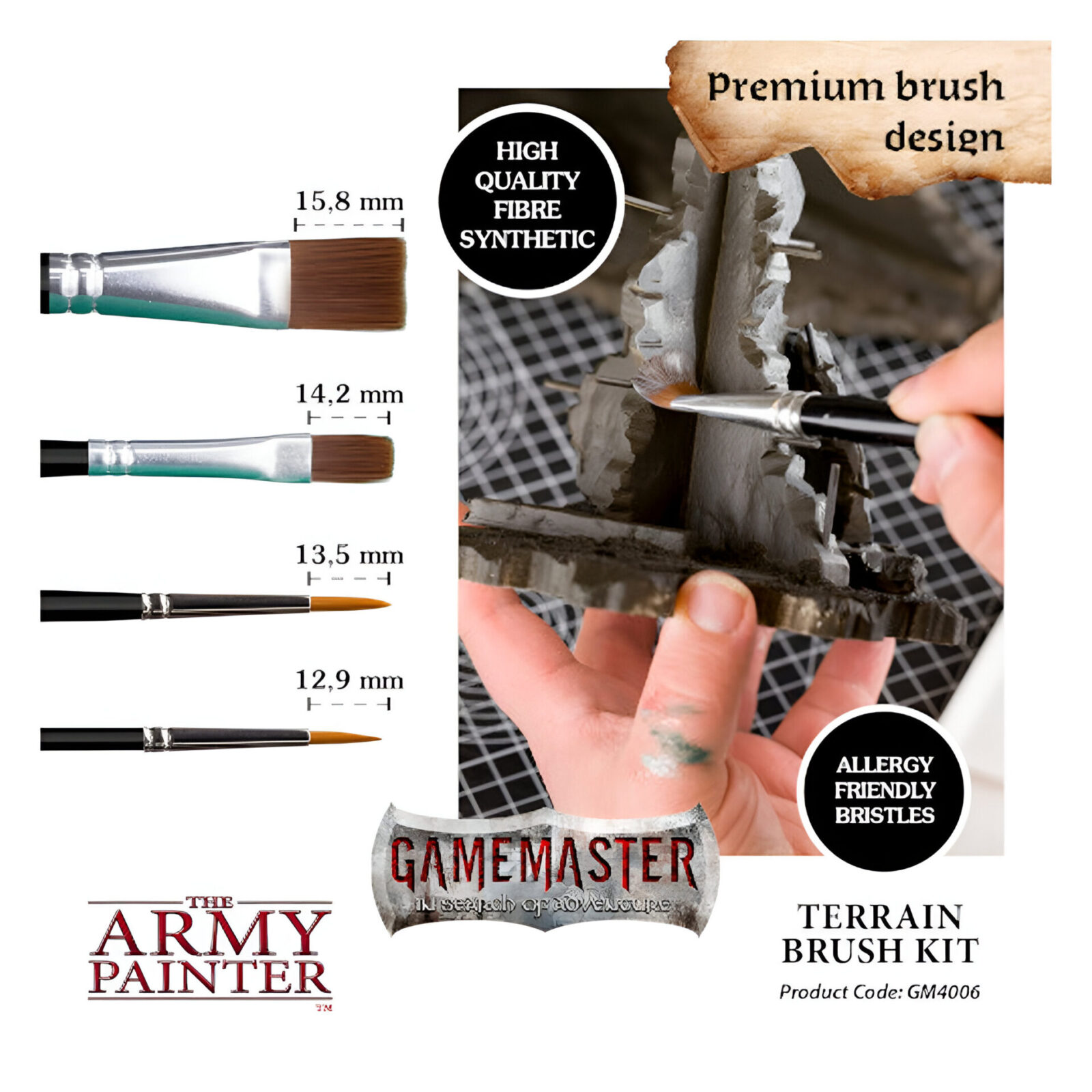 The Army Painter – GameMaster – Terrain Brush Kit (5 Packs)