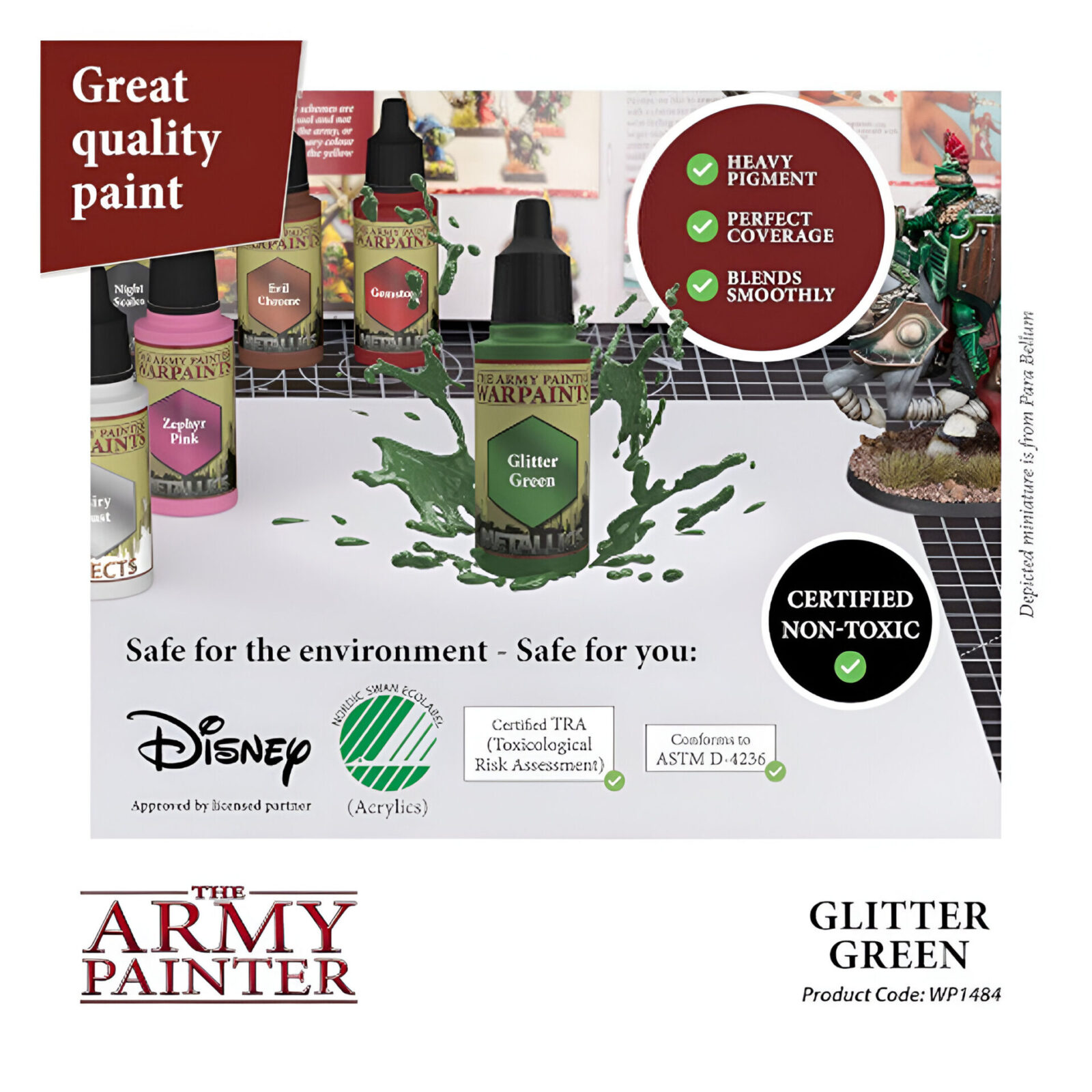 The Army Painter – Warpaint Metallic – Glitter Green (6 Packs)