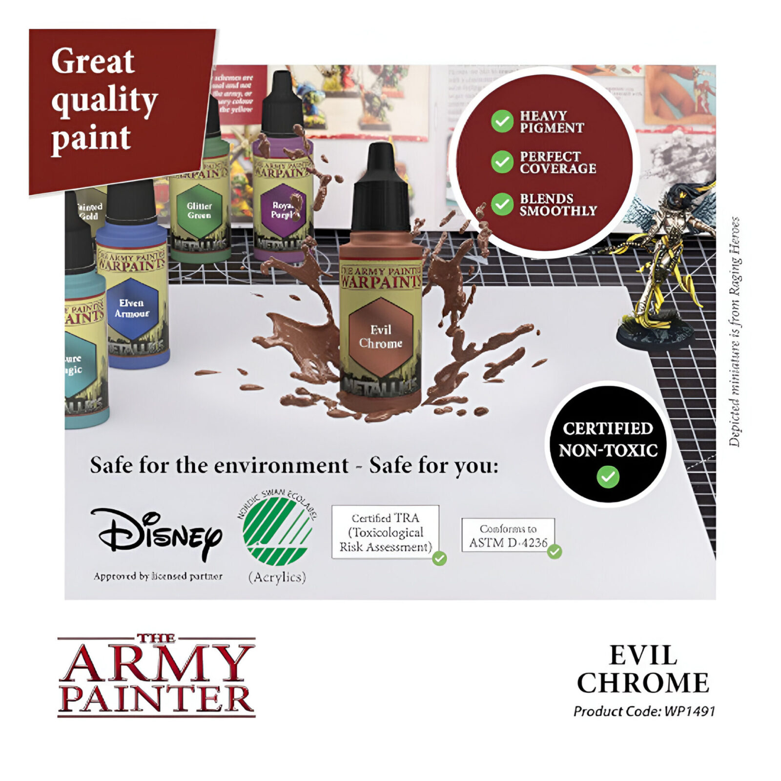 The Army Painter – Warpaint Metallic – Evil Chrome (6 Packs)