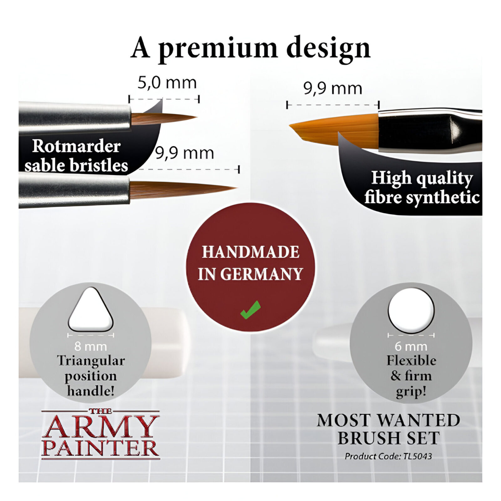 The Army Painter – Most Wanted Brush Set (5 Packs)