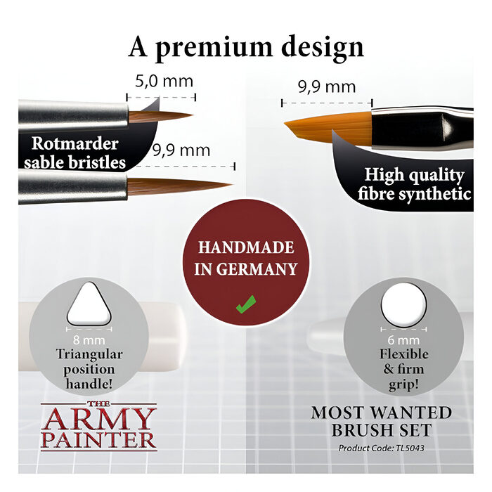 The Army Painter – Most Wanted Brush Set (5 Packs)