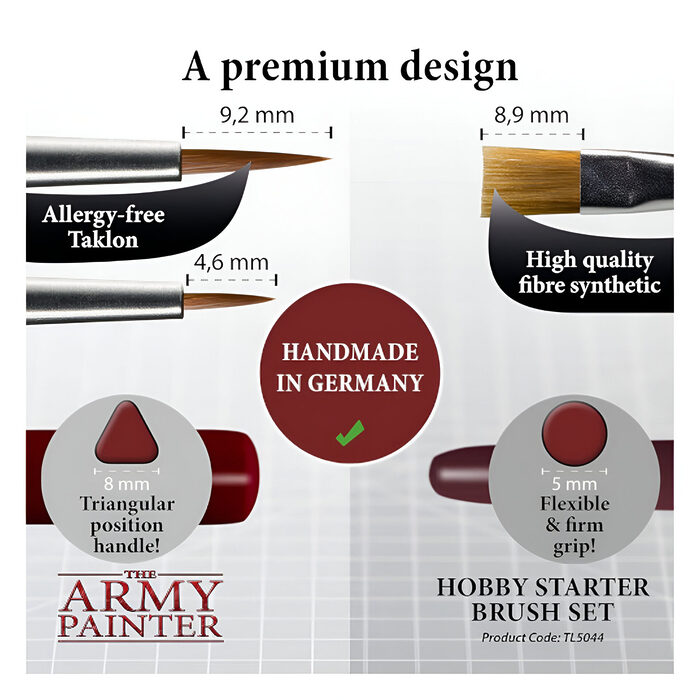 The Army Painter – Hobby Starter Brush Set (5 Packs)