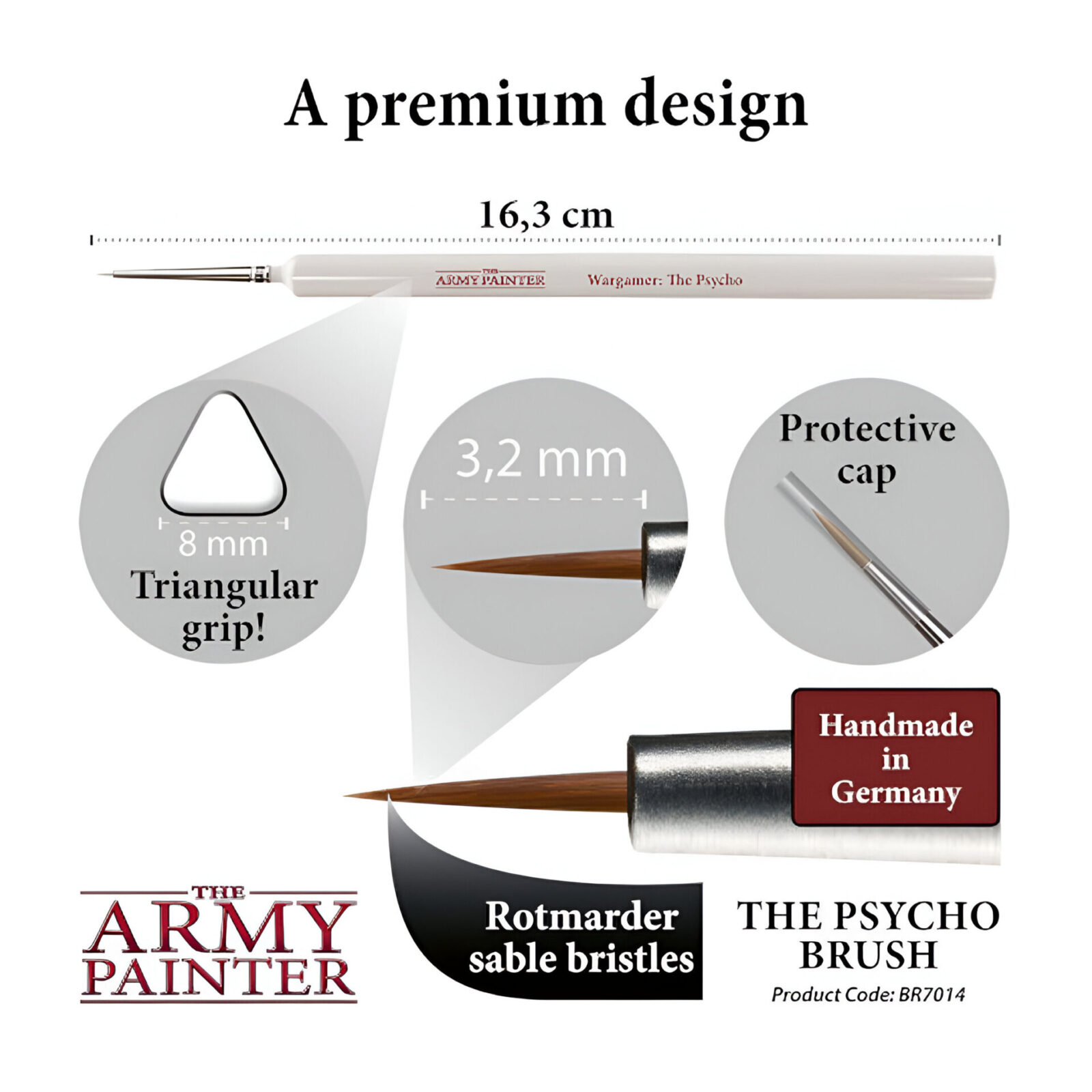 The Army Painter – Wargamer Brush – The Psycho (10 Packs)