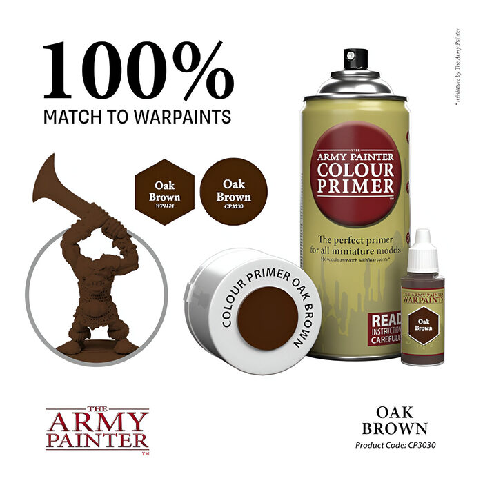 The Army Painter – Colour Primer – Oak Brown (6 Packs)