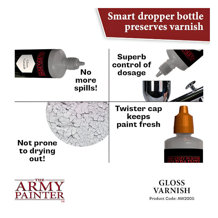 The Army Painter – WarPaint Airbrush – Gloss Varnish (6 Packs)