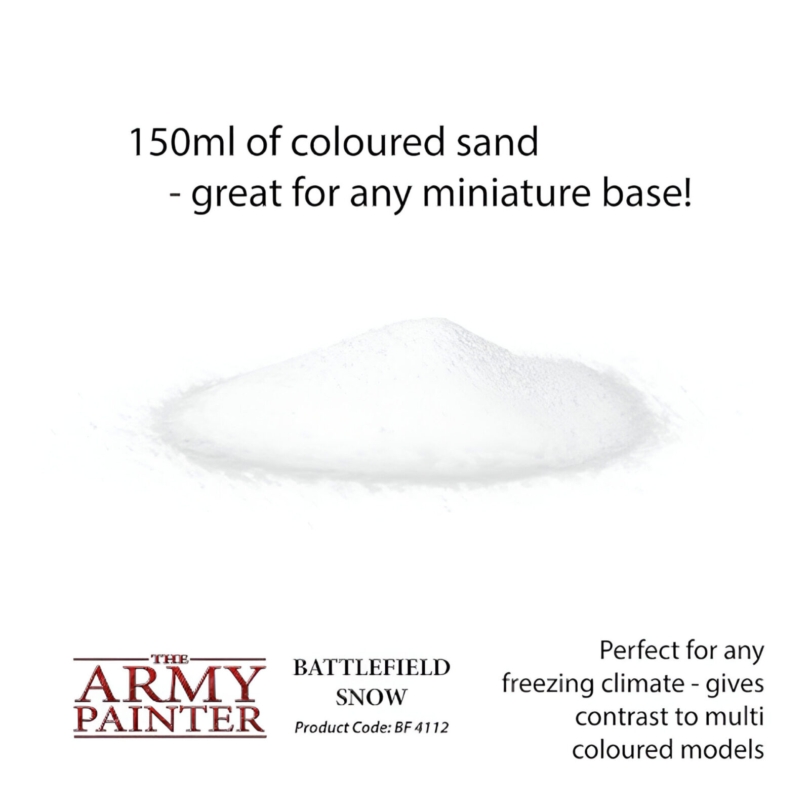 The Army Painter – Battlefield Basing – Snow (6 Packs)