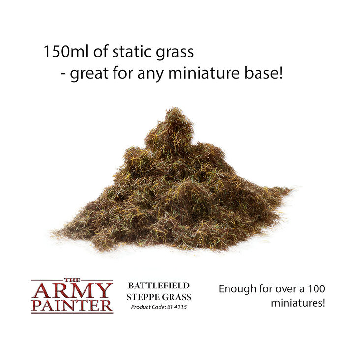 The Army Painter – Battlefield Basing – Steppe Grass (6 Packs)