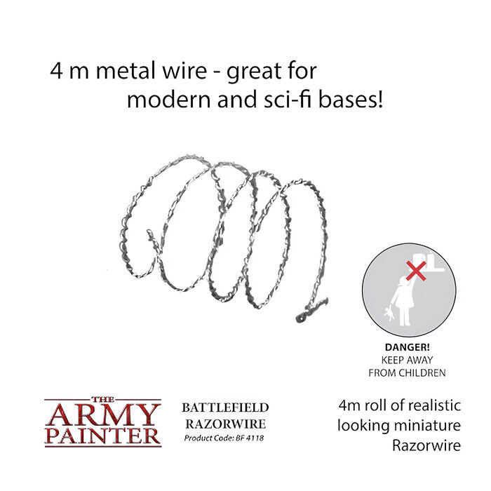 The Army Painter – Battlefield Basing – Battlefield Razorwire (6 Packs)