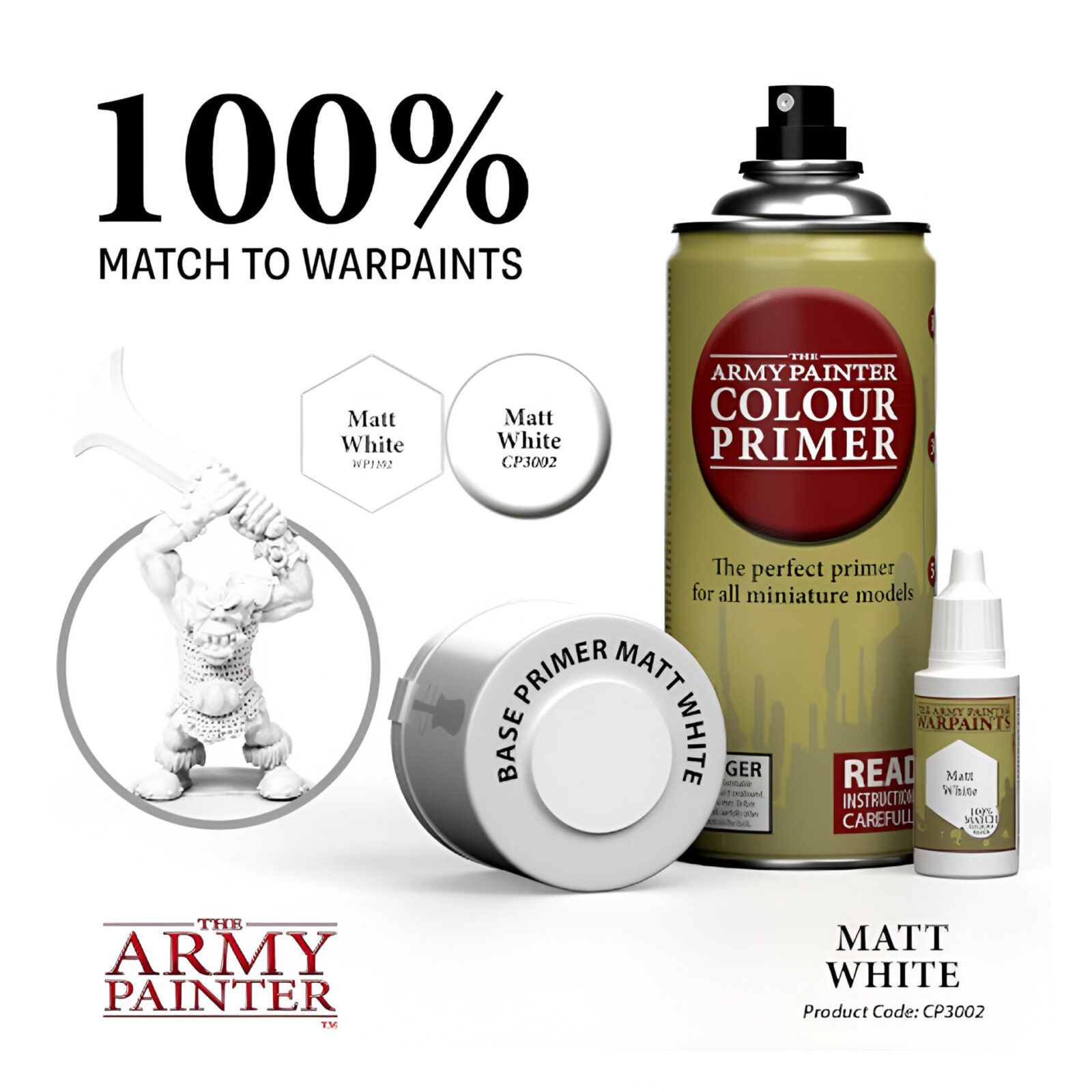 The Army Painter – Base Primer – Matt White (6 Packs)