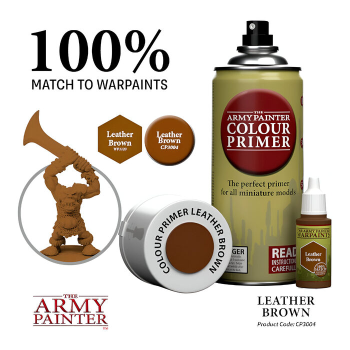 The Army Painter – Colour Primer – Leather Brown (6 Packs)*