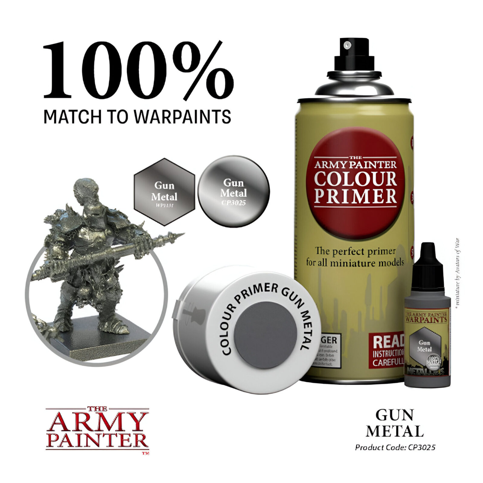 The Army Painter – Colour Primer – Gun Metal (6 Packs)*