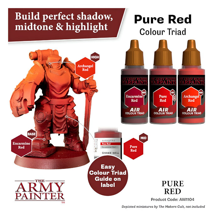 The Army Painter – Warpaints Air – Pure Red (6 Packs)