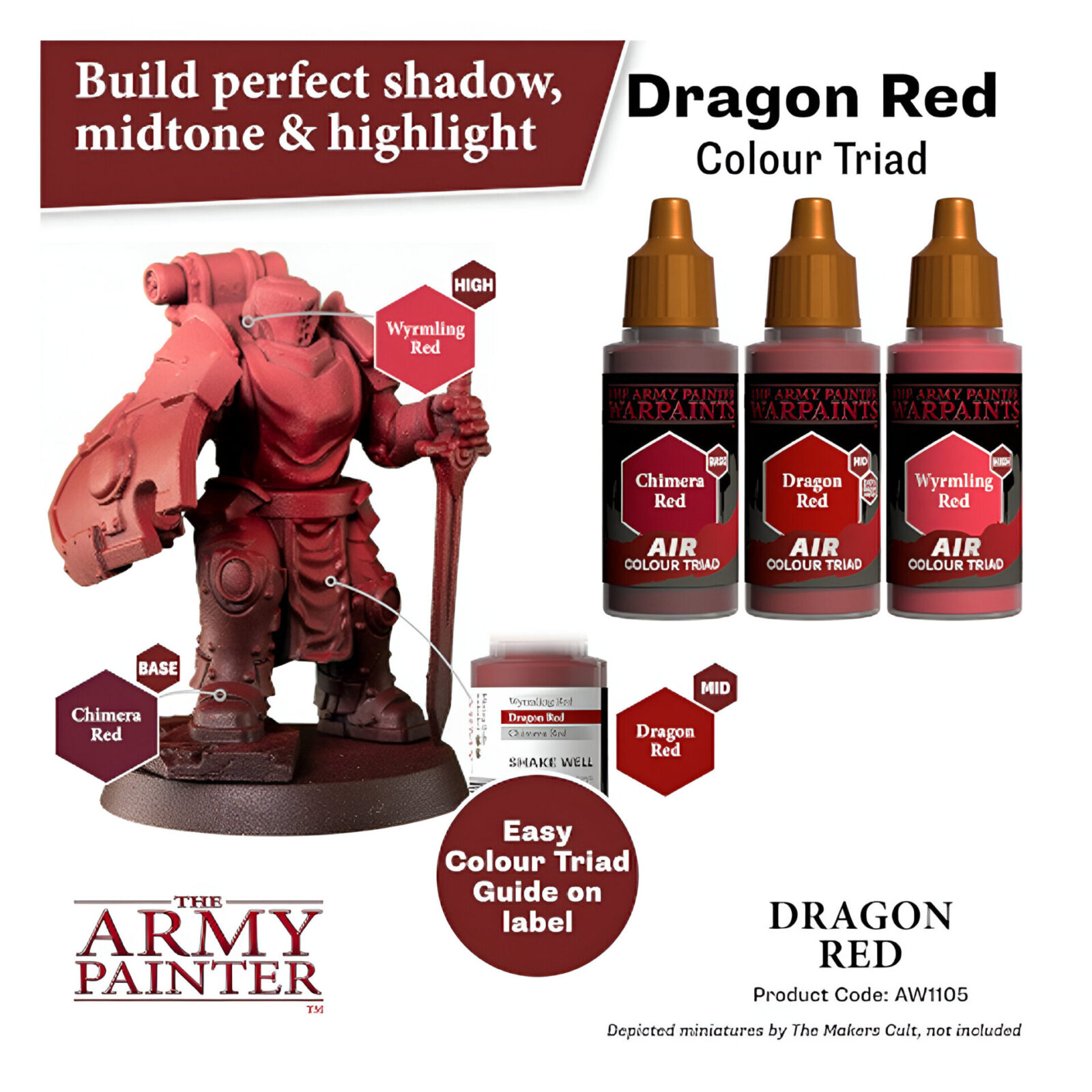 The Army Painter – Warpaints Air – Dragon Red (6 Packs)