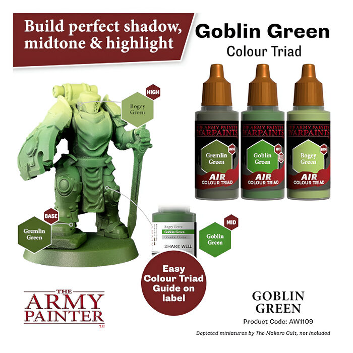 The Army Painter – Warpaints Air – Goblin Green (6 Packs)