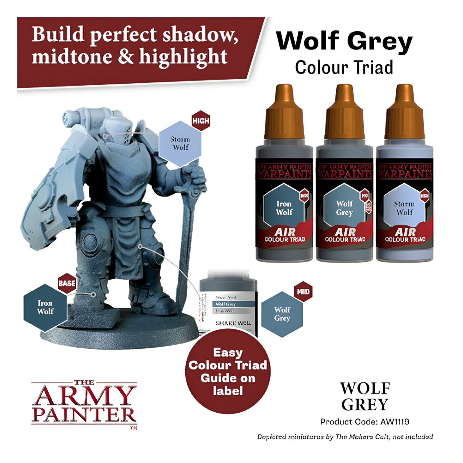 The Army Painter – Warpaints Air – Wolf Grey (6 Packs)