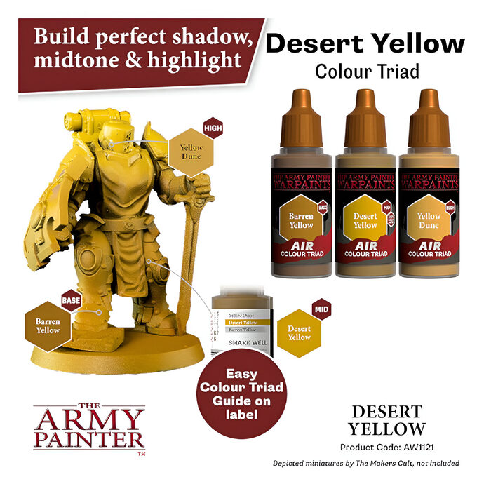 The Army Painter – Warpaints Air – Desert Yellow (6 Packs)