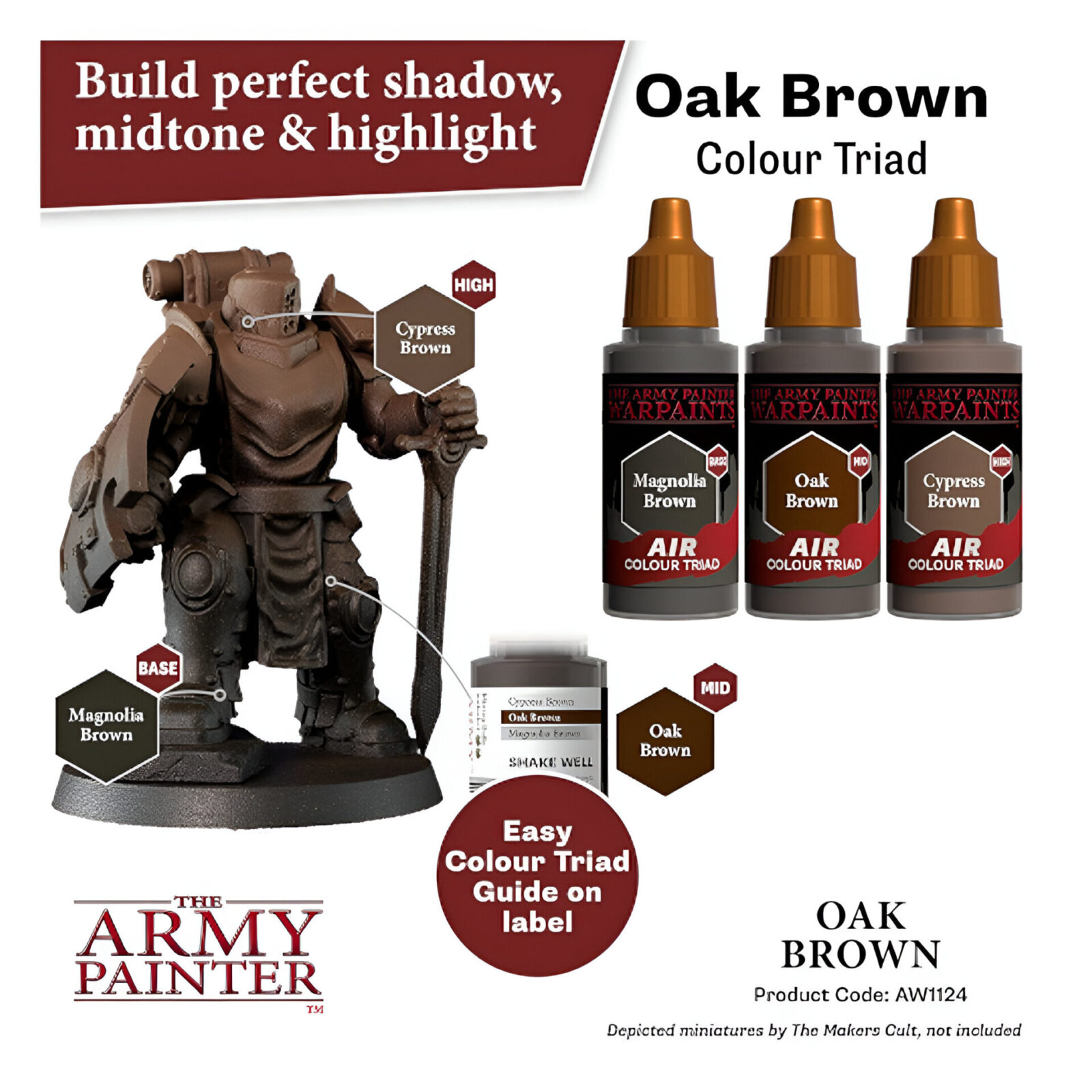 The Army Painter – Warpaints Air – Oak Brown (6 Packs)