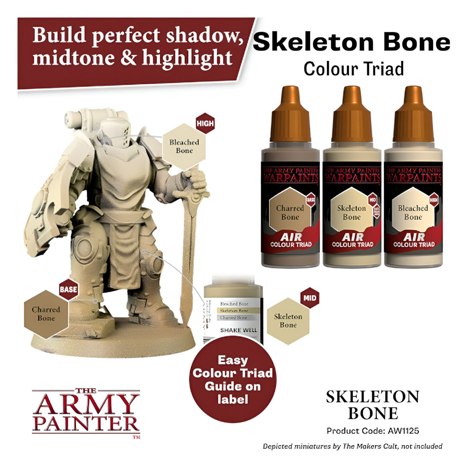 The Army Painter – Warpaints Air – Skeleton Bone (6 Packs)