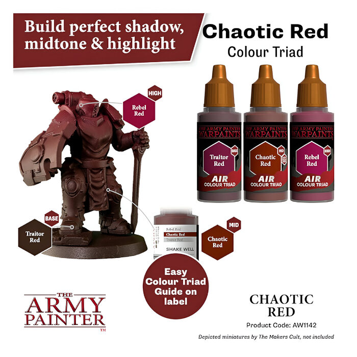 The Army Painter – Warpaints Air – Chaotic Red (6 Packs)