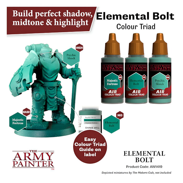 The Army Painter – Warpaints Air – Elemental Bolt (6 Packs)