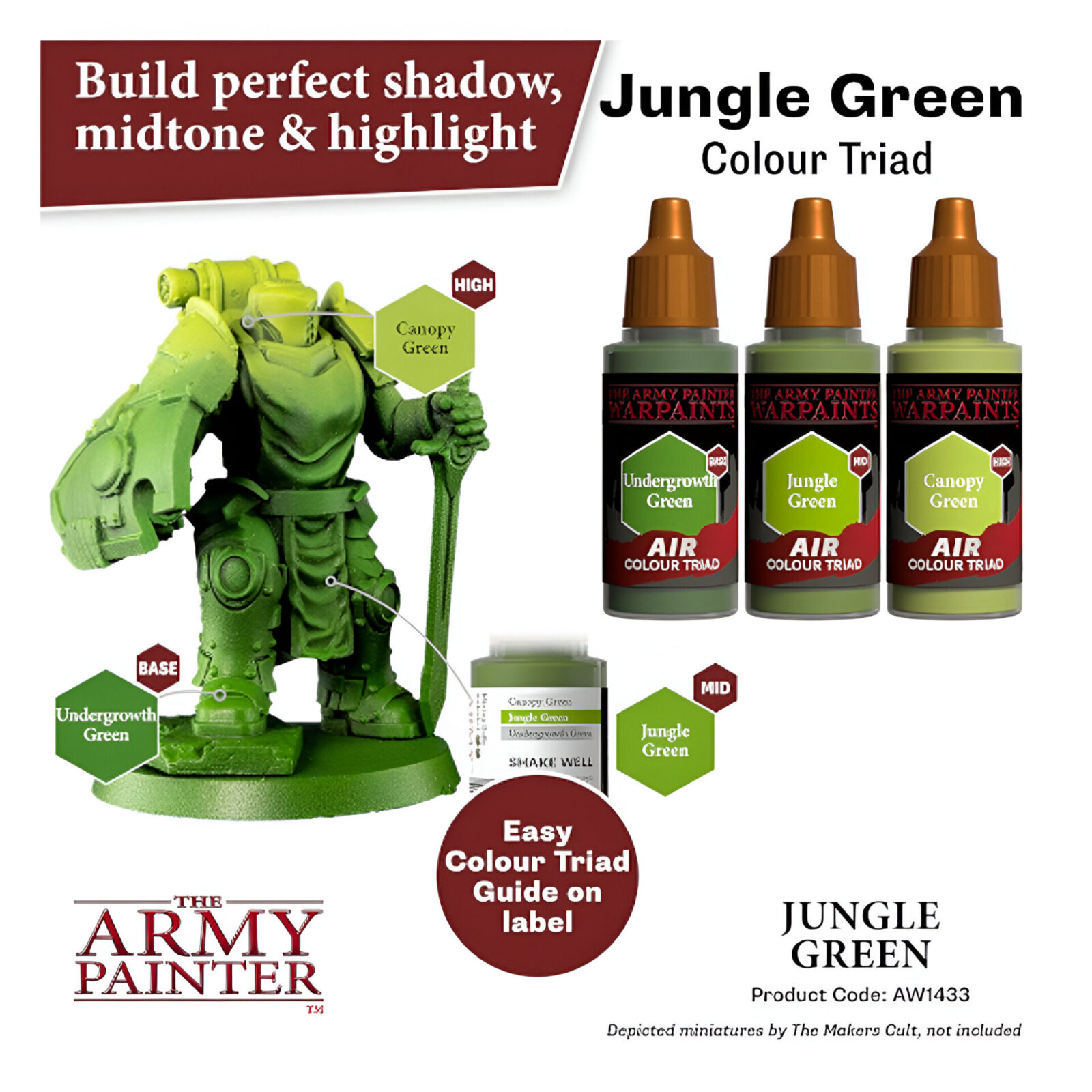 The Army Painter – Warpaints Air – Jungle Green (6 Packs)