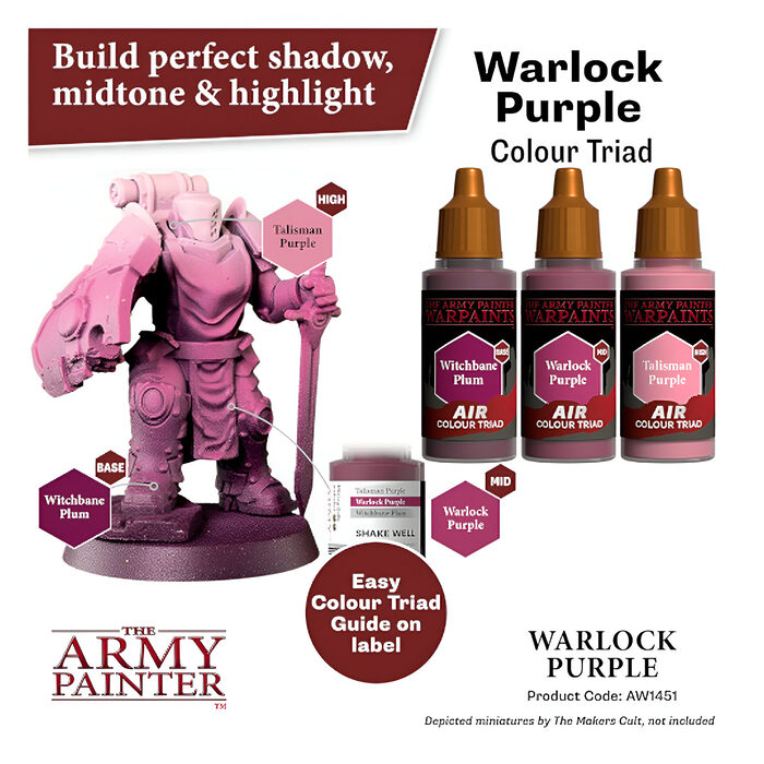 The Army Painter – Warpaints Air – Warlock Purple (6 Packs)