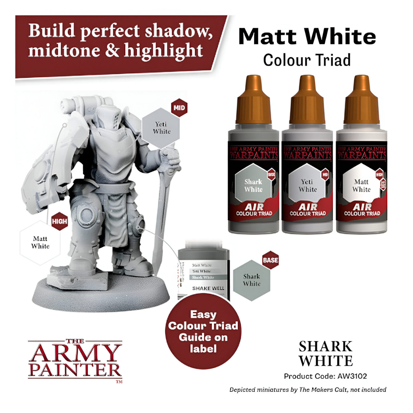 The Army Painter – Warpaints Air – Shark White (6 Packs)