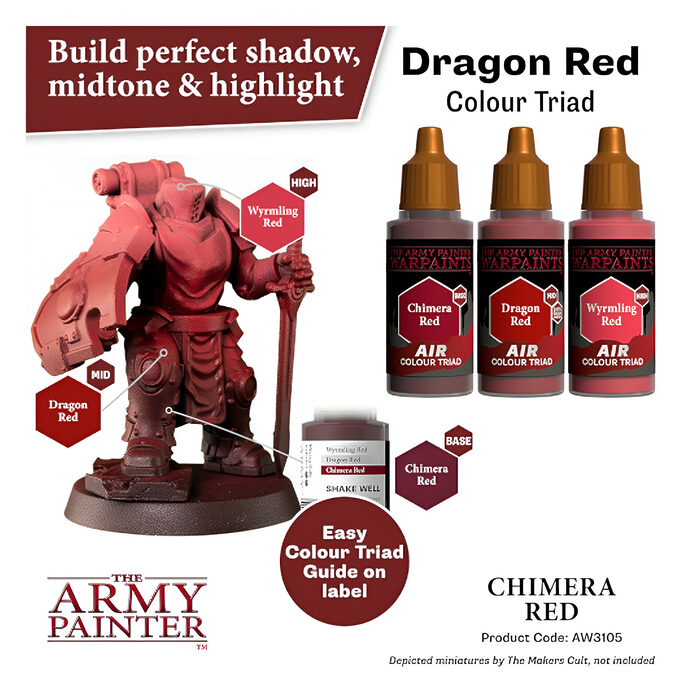 The Army Painter – Warpaints Air – Chimera Red (6 Packs)