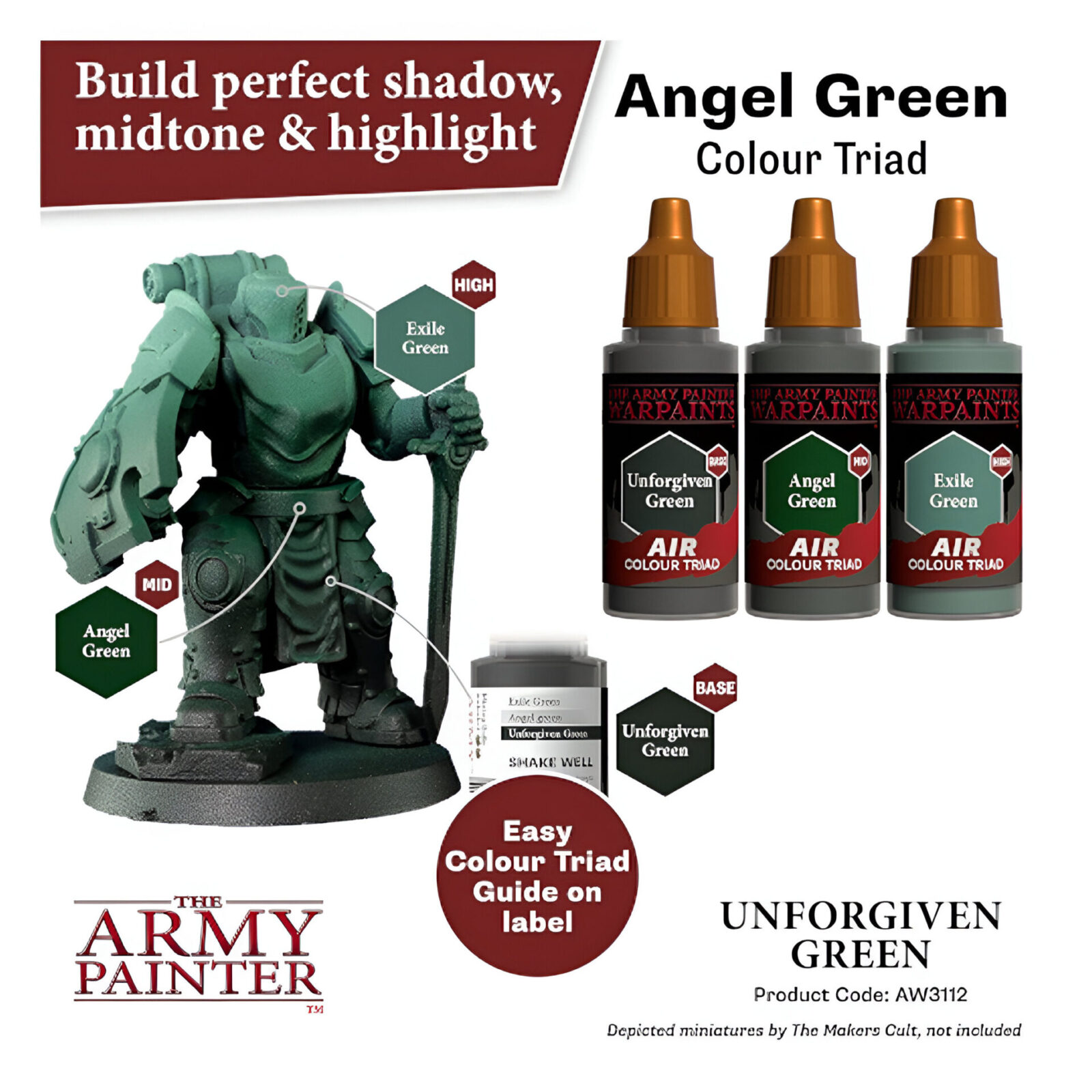 The Army Painter – Warpaints Air – Unforgiven Green (6 Packs)