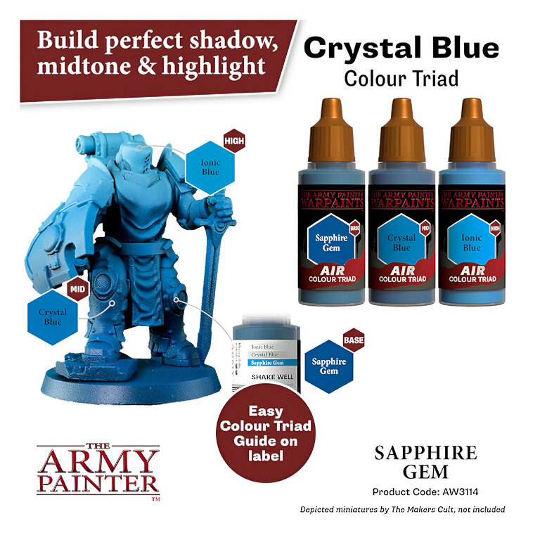 The Army Painter – Warpaints Air – Sapphire Gem (6 Packs)