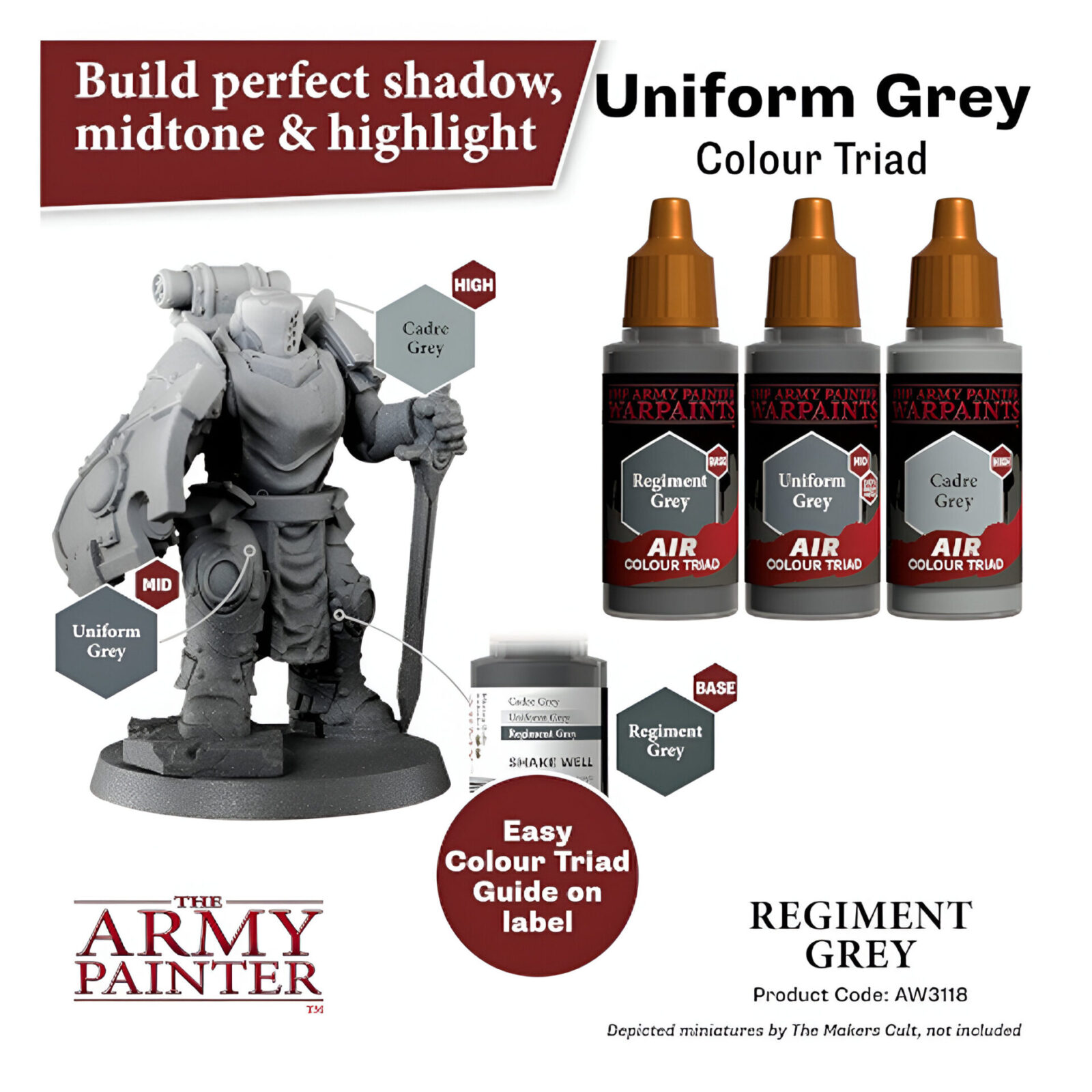 The Army Painter – Warpaints Air – Regiment Grey (6 Packs)