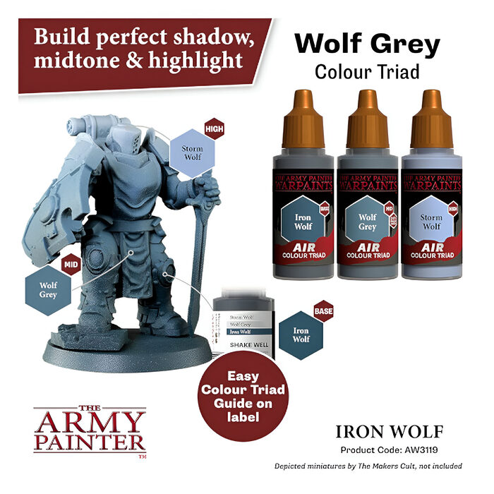 The Army Painter – Warpaints Air – Iron Wolf (6 Packs)