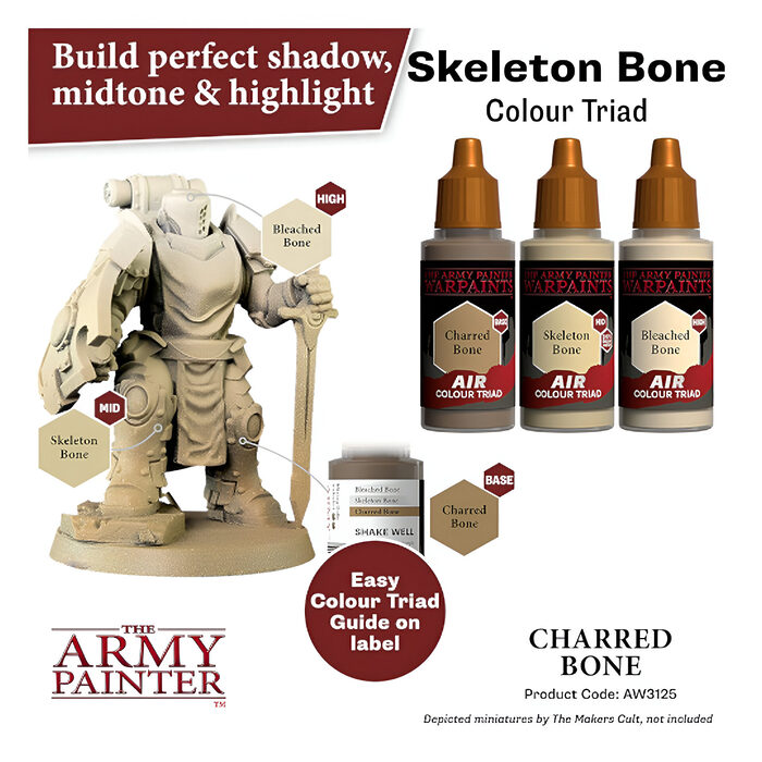 The Army Painter – Warpaints Air – Charred Bone (6 Packs)