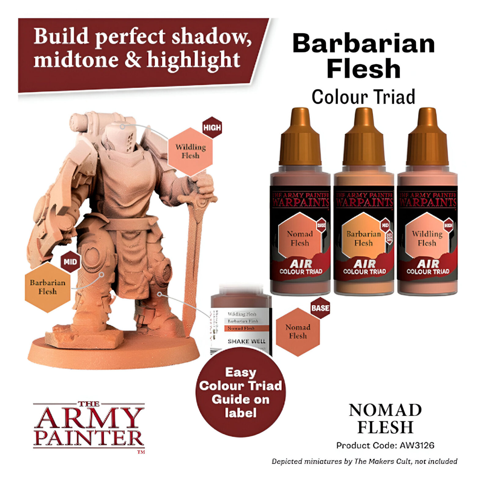 The Army Painter – Warpaints Air – Nomad Flesh (6 Packs)