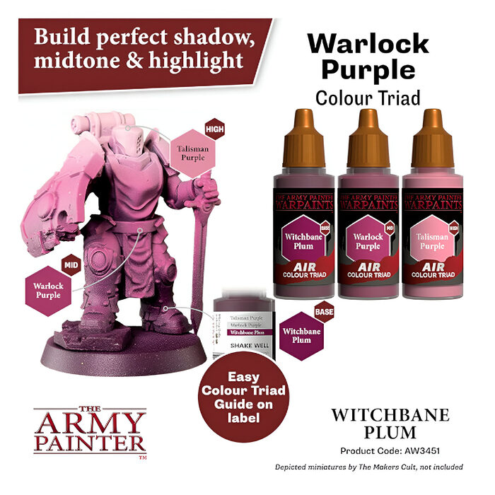 The Army Painter – Warpaints Air – Witchbane Plum (6 Packs)