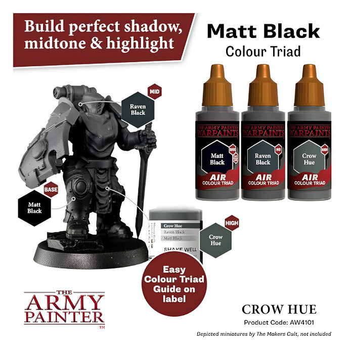 The Army Painter – Warpaints Air – Crow Hue (6 Packs)