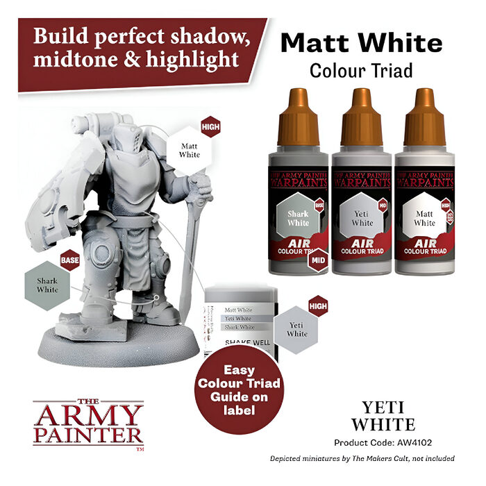 The Army Painter – Warpaints Air – Yeti White (6 Packs)