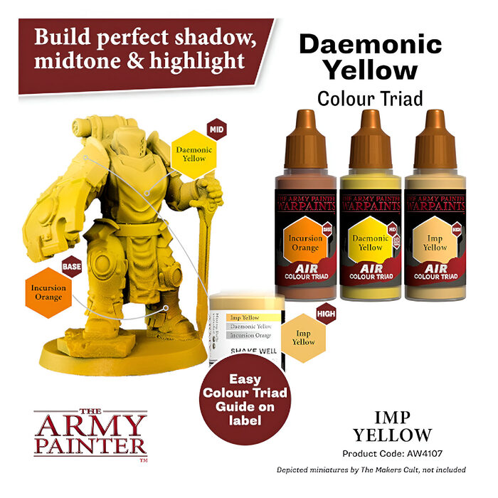 The Army Painter – Warpaints Air – Imp Yellow (6 Packs)